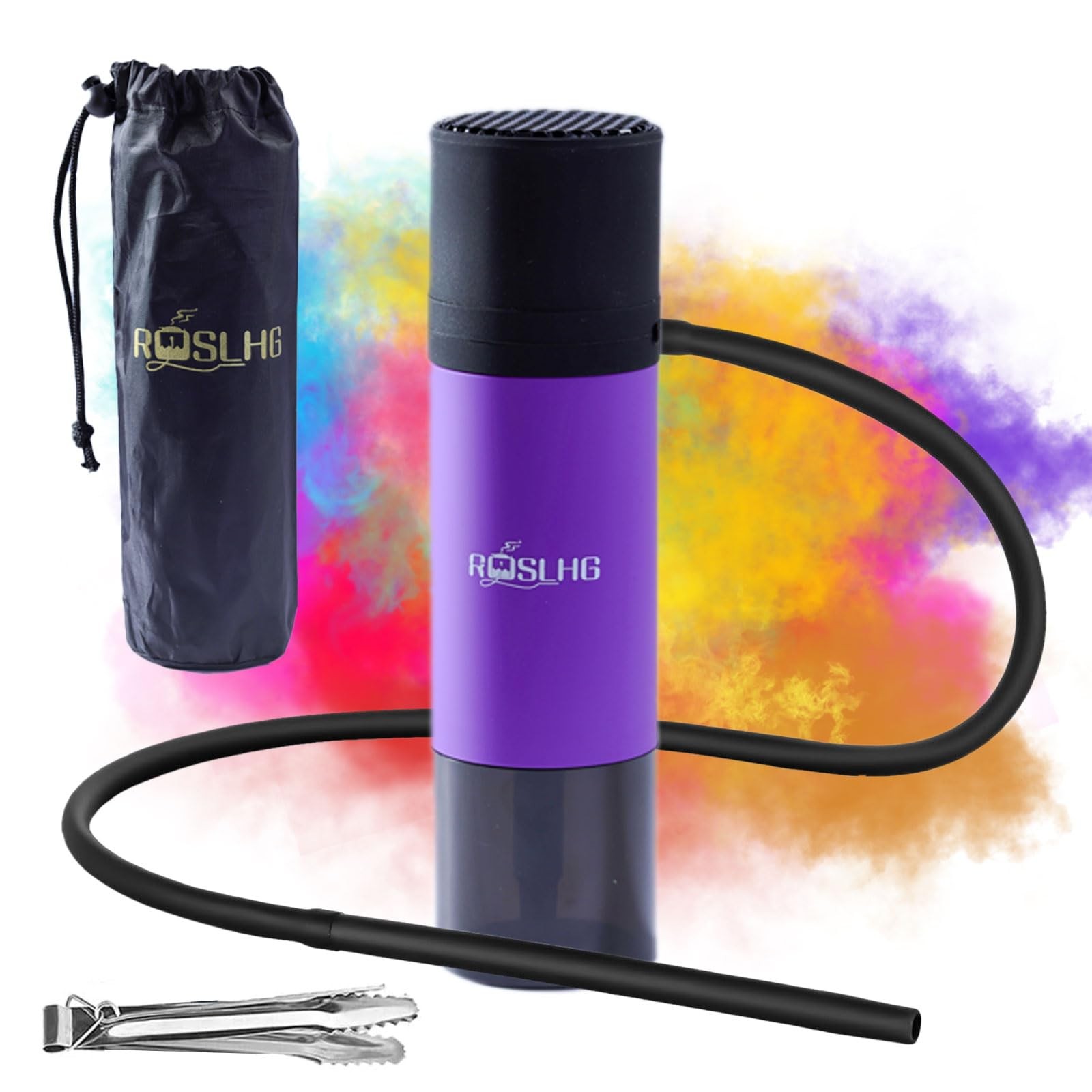 ROSLHG Portable Car Hookah Set Portable Purple Cup for Travel, Hookah set wit…