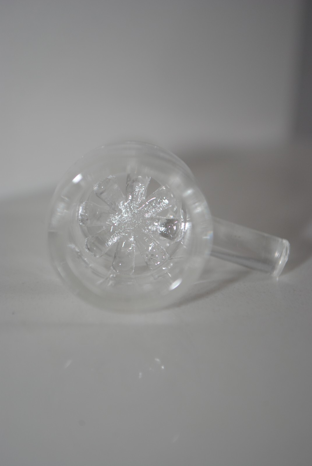 18MM CLEAR GLASS BOWL MALE INSERT WITH ASHCATCHER 10MM 14MM . 1 piece only