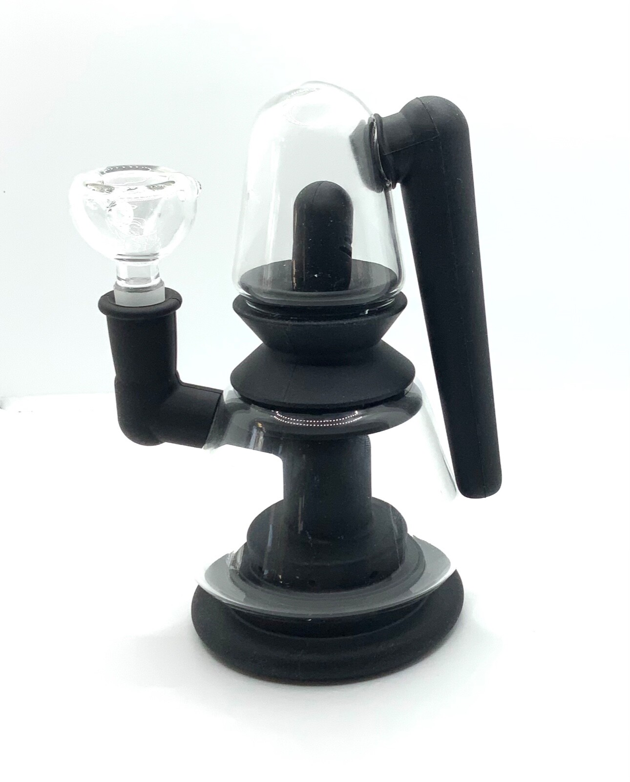 10 1/4 Inch Glass And Silicone Smoking Water Pipe Bong Bubbler