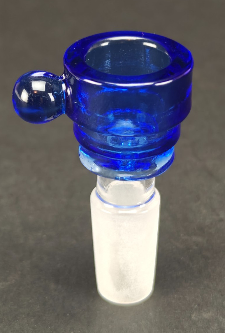 14mm male joint Glass slide bowl – Blue – High Volume – Hookah bong Piece 1pcs