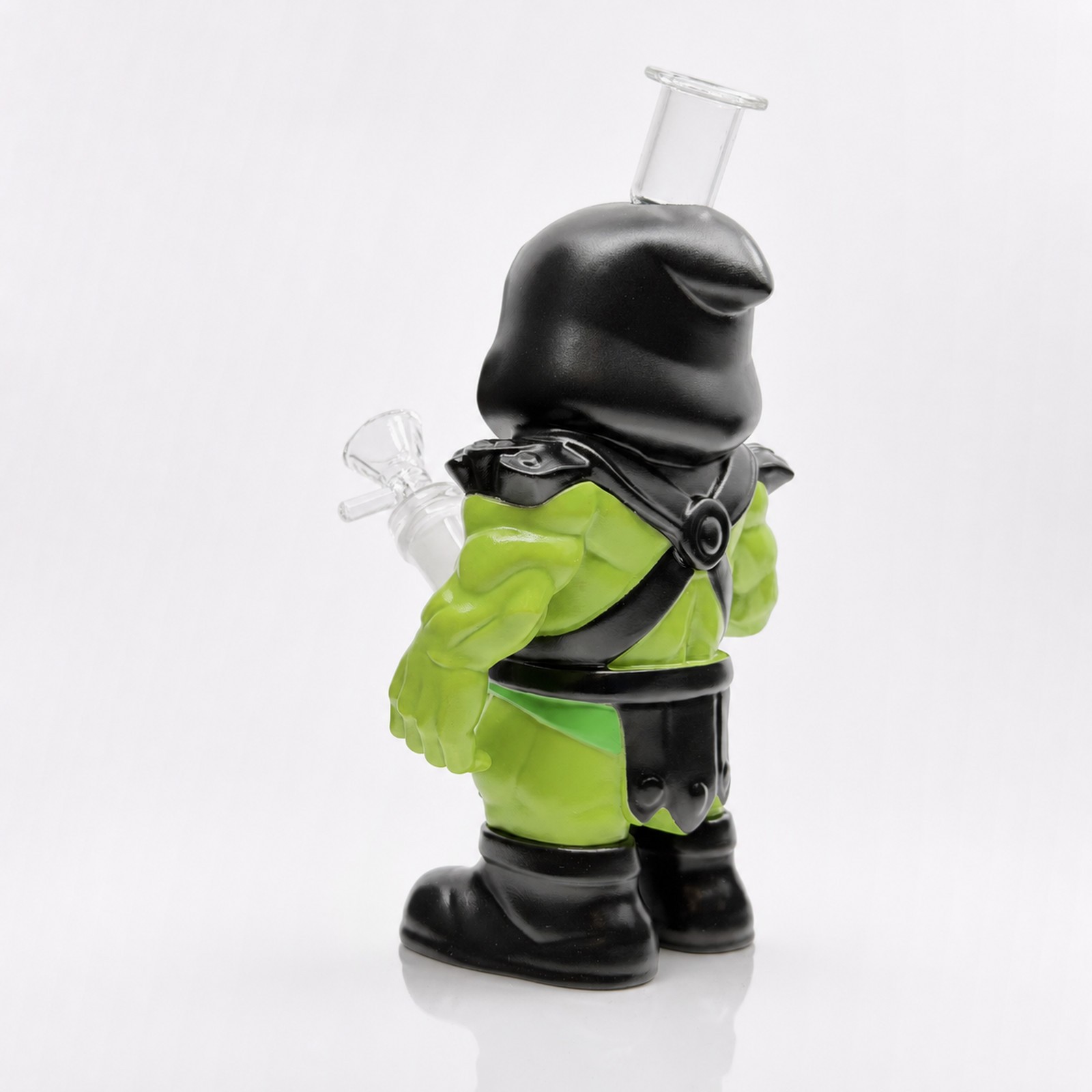 8.25&Prime; Green Skull Warrior Character Glass Bong Water Pipe Smoking Tobacco Hookah