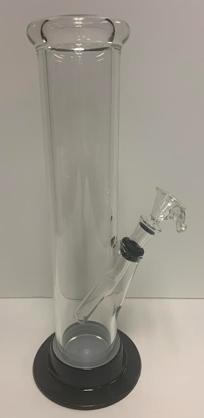 10&Prime; STRAIGHT HEAVY WALL GLASS WATER PIPE GLASS ON GLASS PULL CARB 2&Prime;M