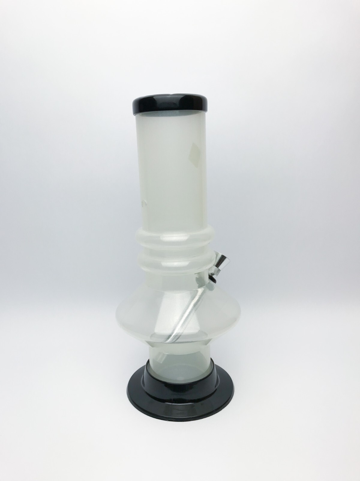 Acrylic 9&Prime; Inch Frosted Oval Bubble UFO & 2 Ring HOOKAH WATER PIPE BONG 2&Prime; Mouth