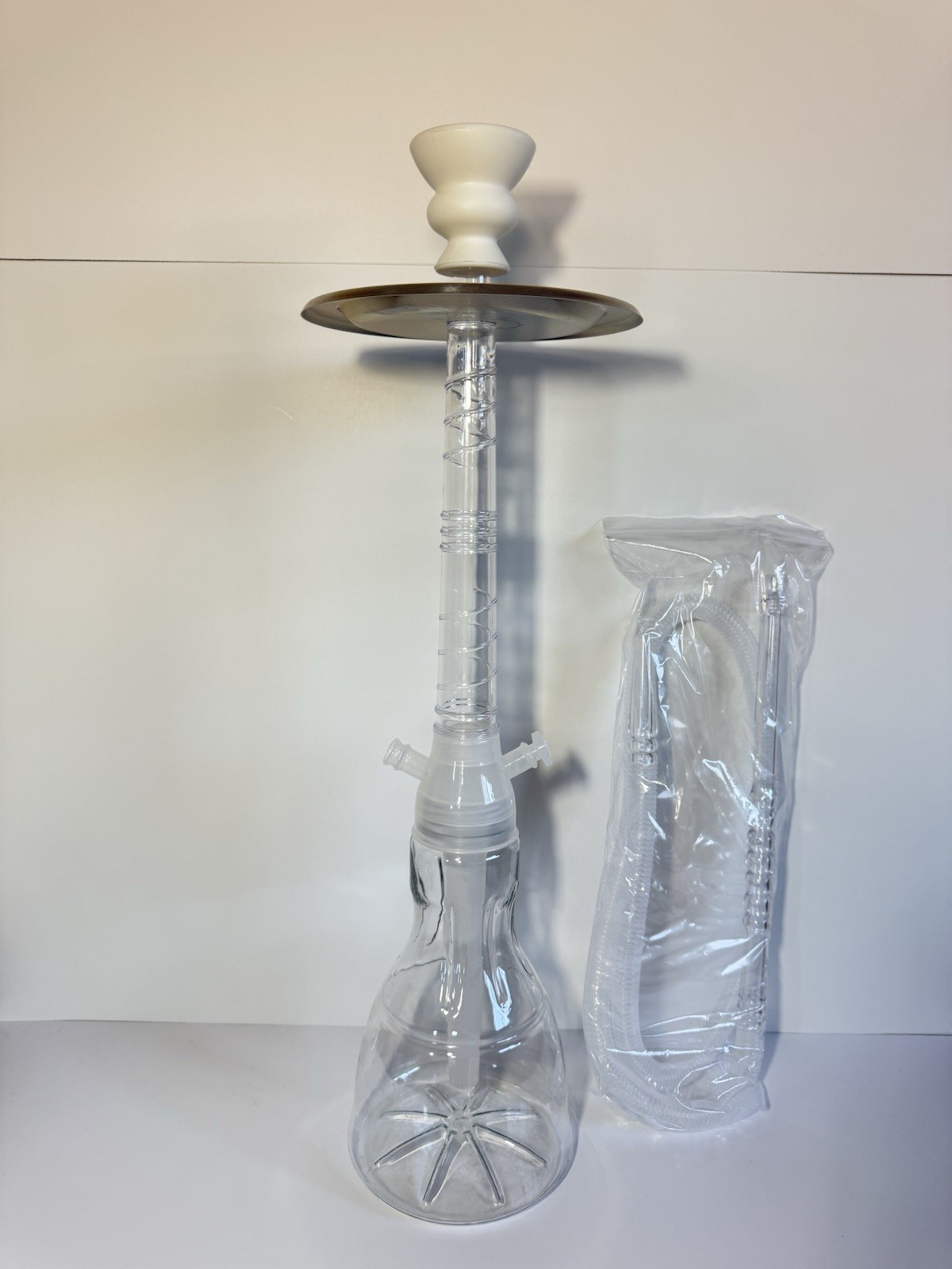 Hookah Travel Portable Plastic Shisha With Hose And Head And Tongs BUNDLE