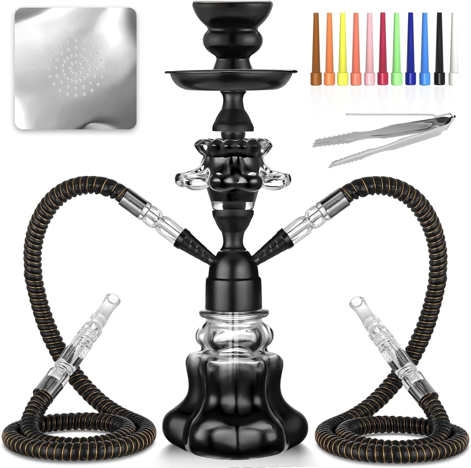 Hookah Set With Everything 14 » Shisha Hookah Complete Set – Glass Flower Vas…