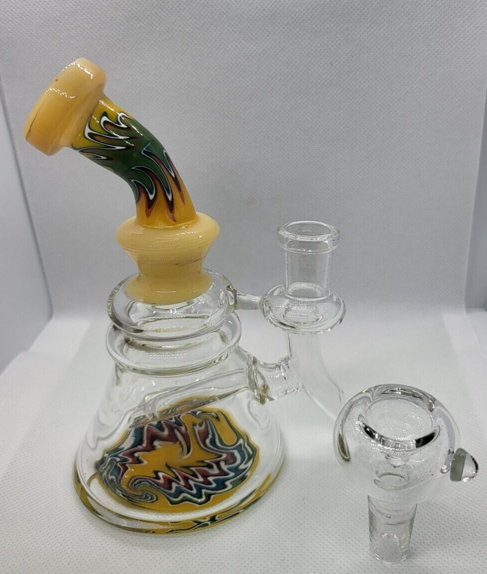 6&Prime; Double Sticker Hanger Glass Bong Tobacco Water Pipe Hookah Bubbler
