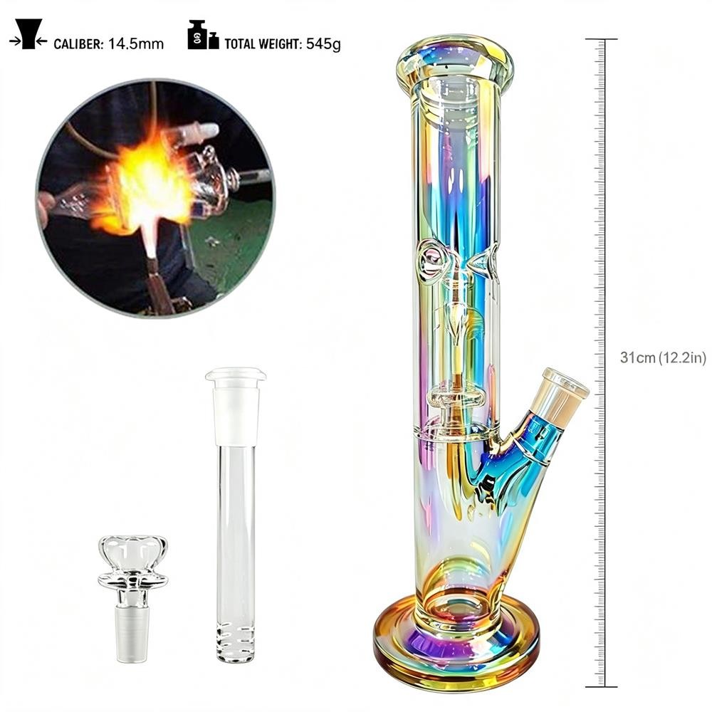 12 Inch Glass Bongs Percolator Water Pipe Filter 14mm Bowl Thick Bubbler Hookahs