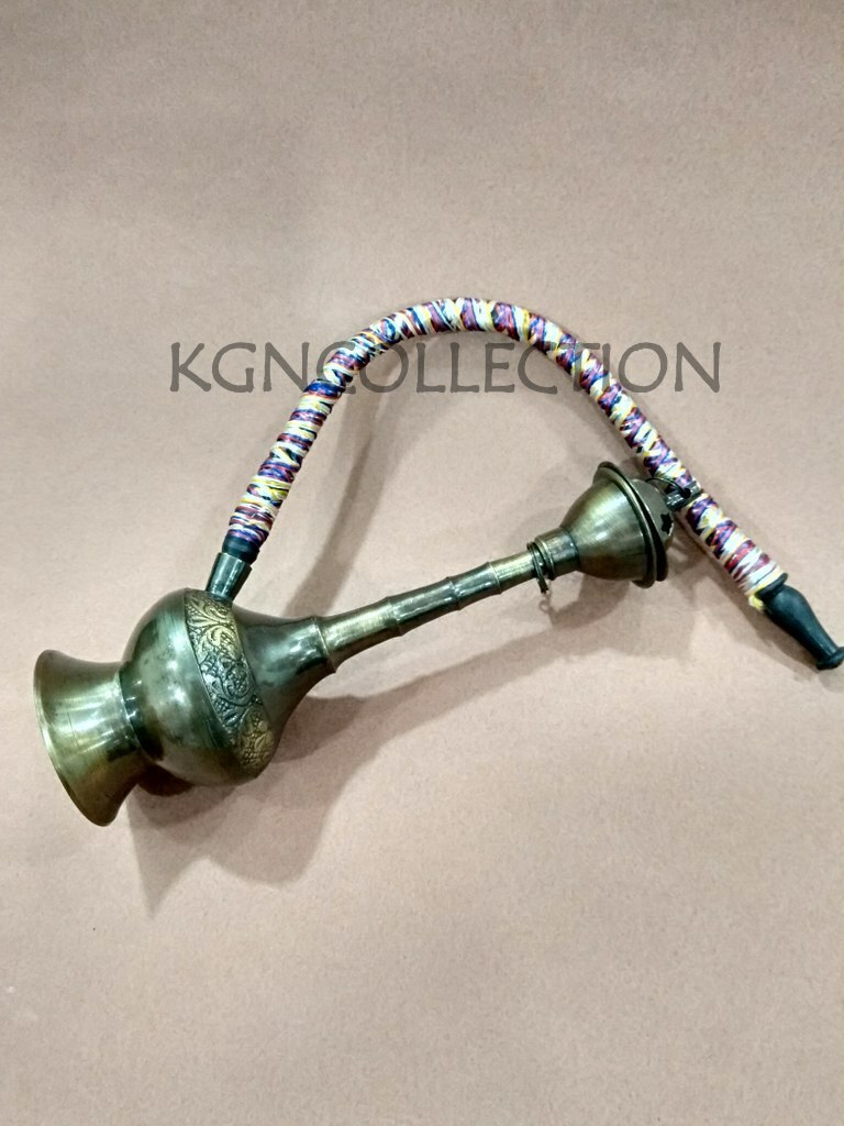 Brass Vintage Hookah Home decoration Hookah w/ Pipe Mughal Oriental Tabaco Pipe