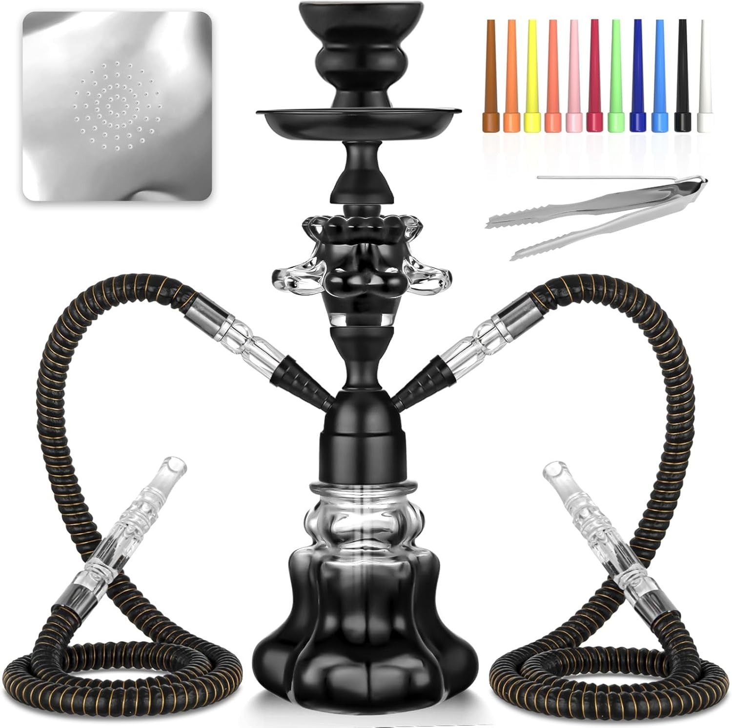Hookah Set With Everything 14 » Shisha Hookah Complete Set – Glass Flower Vase,