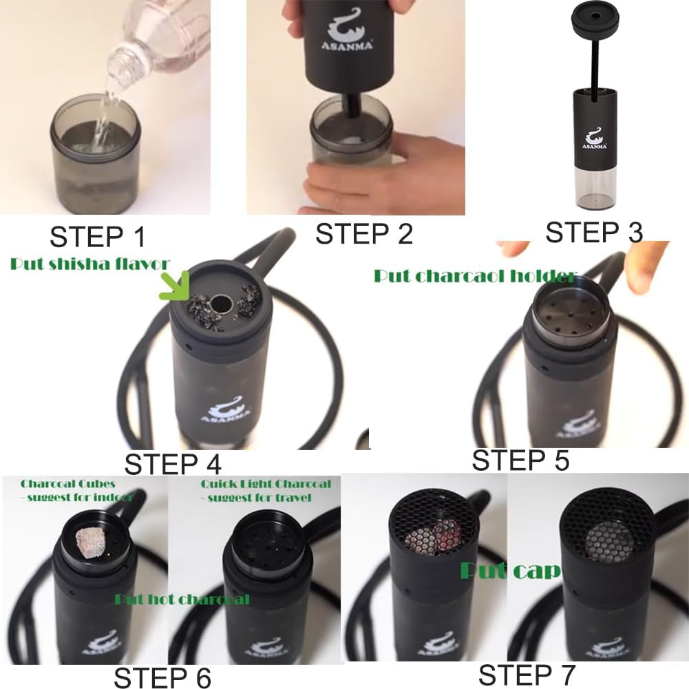 Mini Hookah Set Portable Hookah Cup With Everything For Car Travel Outdoor In