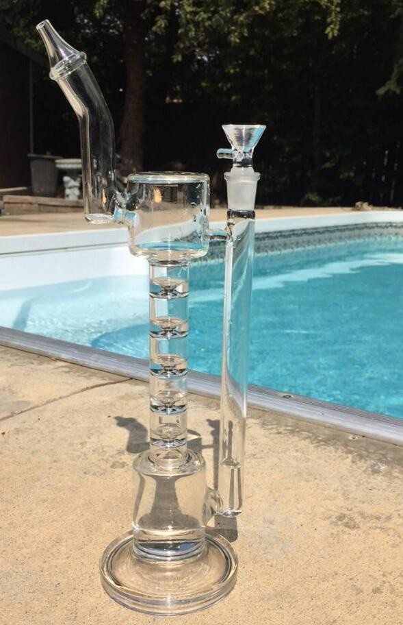 12&Prime; unique Recycler rig heady big torch Glass Water pipe Smoking bong 14mm bowl