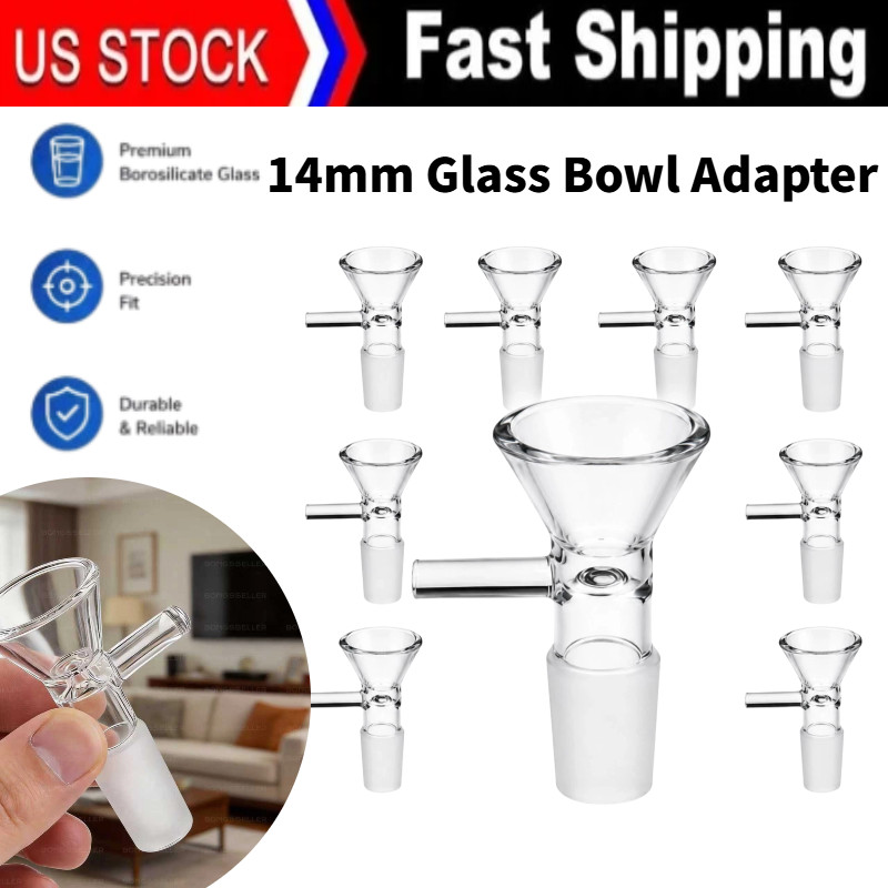 10 Pack – 14mm Male Glass Bowl for Water Pipe and Bong Replacement Heads,US~