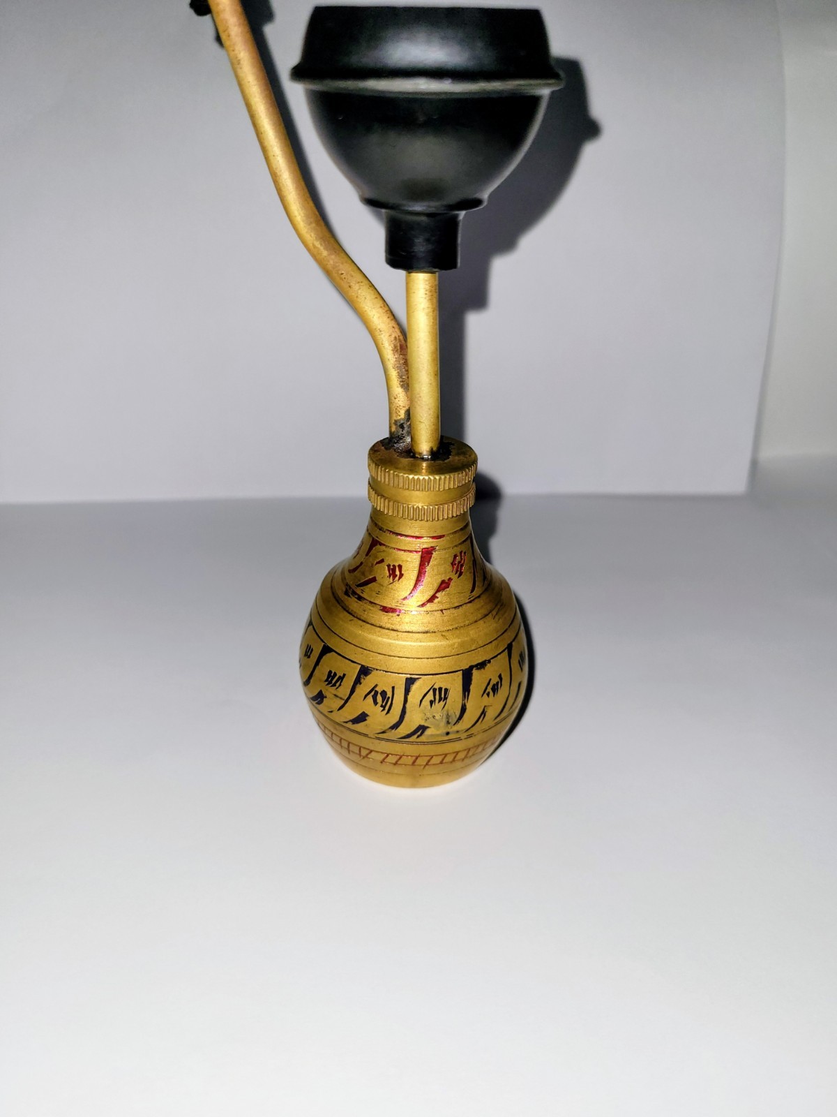 VINTAGE BRASS POCKET HOOKAH Water Pipe India Etched/Painted Handmade Pipe