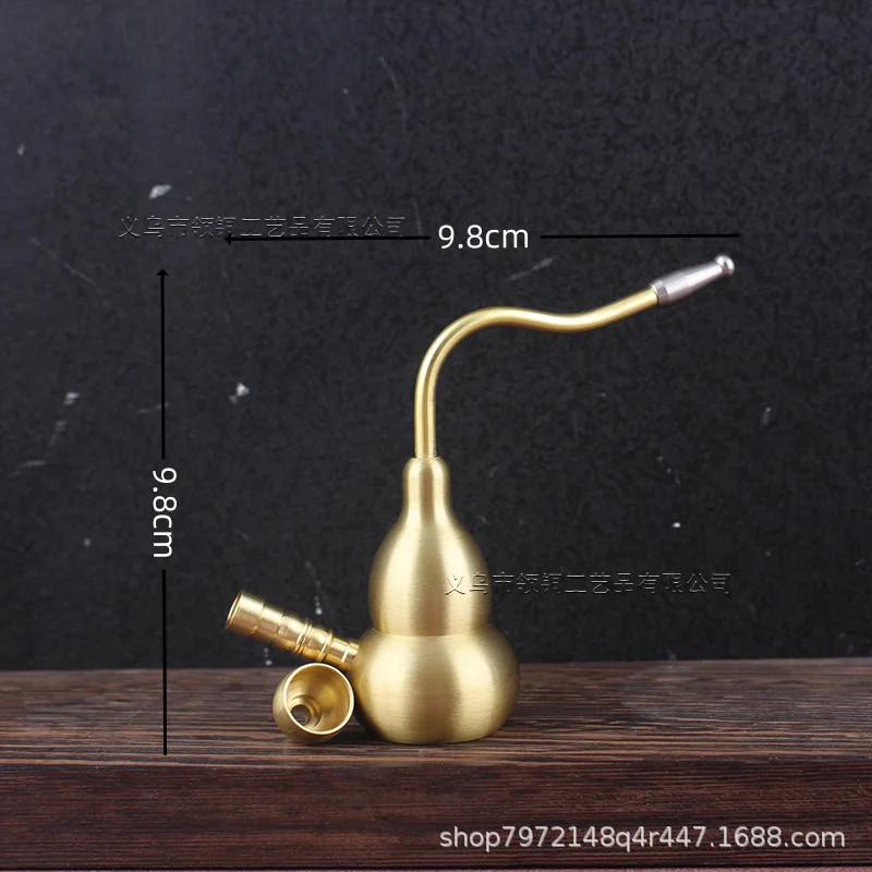 Pure Copper Gourd Dual- Water Filter Brass Bag Four-Use Metal Hookah Pipe Insert
