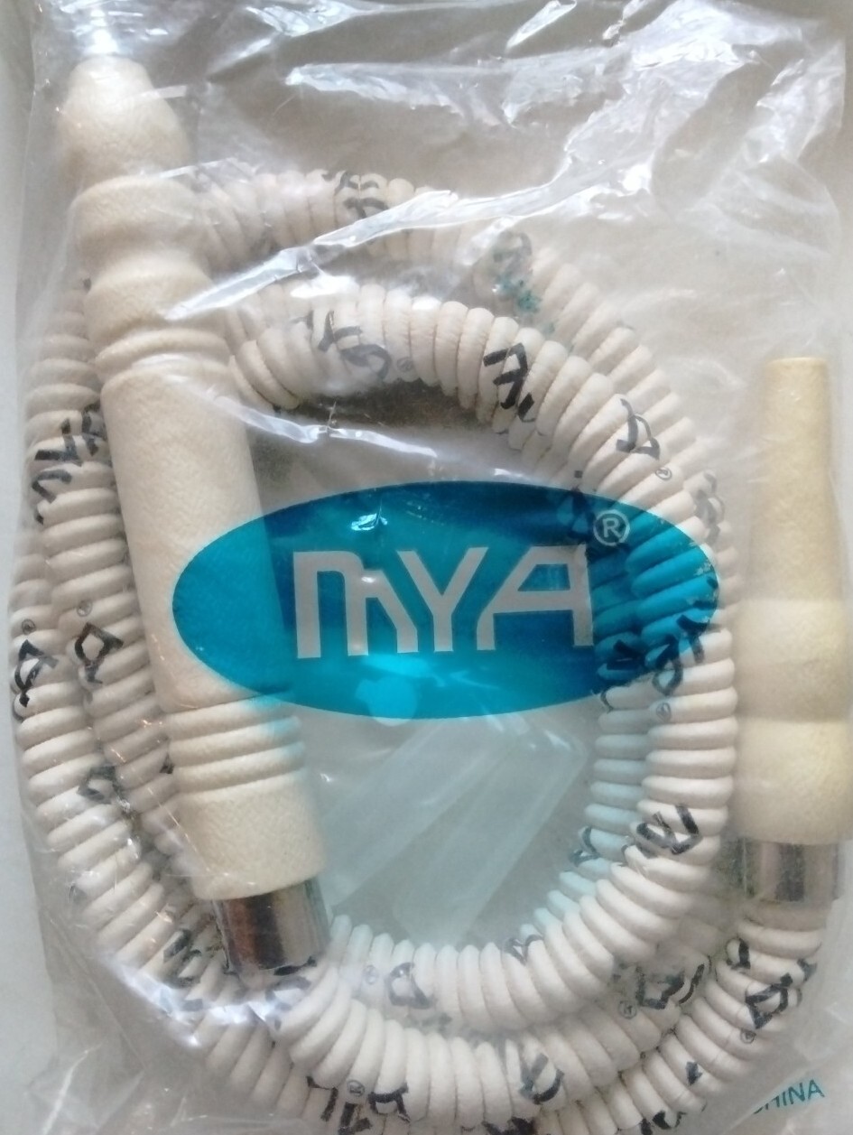 MYA ICE HOSE Freezable Silicone Freeze Cold Smooth Smoke Hookah WHITE Wood