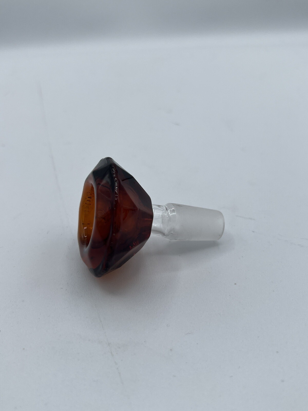 14MM Quality Brown Glass Diamond Replacement Tobacco Bong Bowl Holder Piece Wide