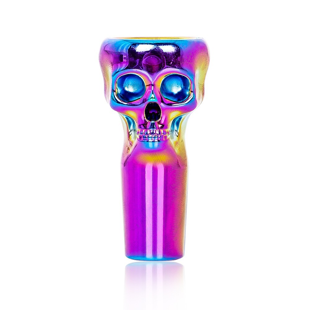 18mm Premium Skull Metal Magnetic Male Bowl for Water Pipe Glass Bong 18mm