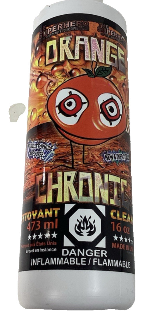 Orange Chronic Glass Bong Cleaner 16 oz Bottle