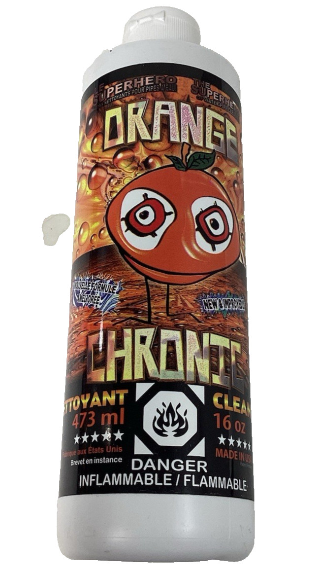 Orange Chronic Glass Bong Cleaner 16 oz Pack of 2 Bottles