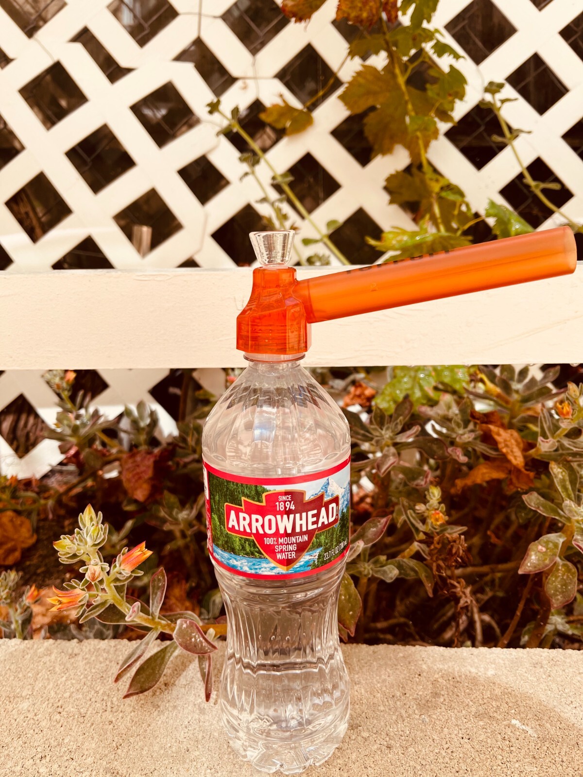 [3PCS Orange] Screw-on Water Bottle Converter Glass Bong Hookah