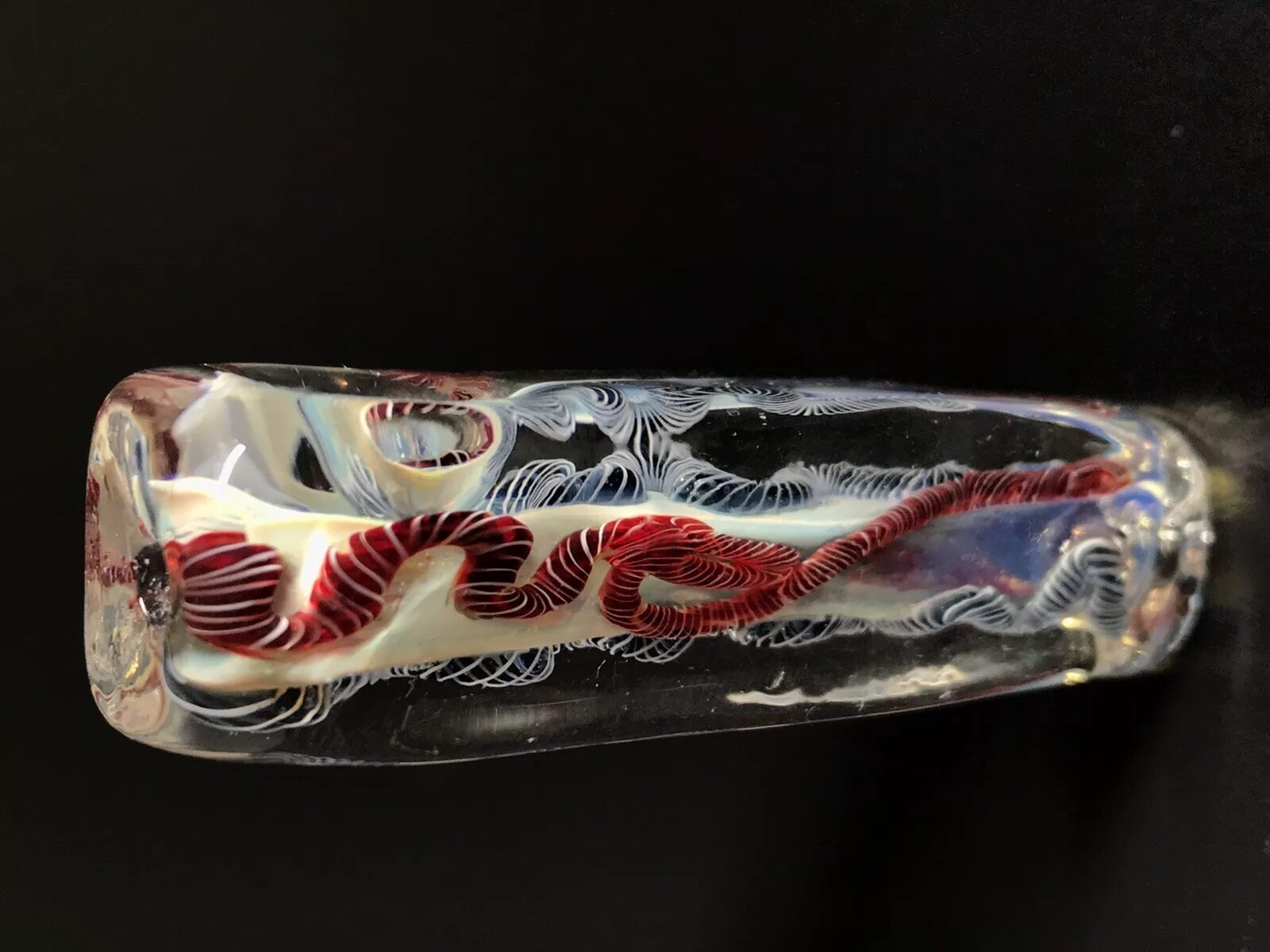 TOBACCO SMOKING NEW HAND PIPE BLOWN GLASS 2.5” SQUARE USA BODY BLOCK SPOON XC23R