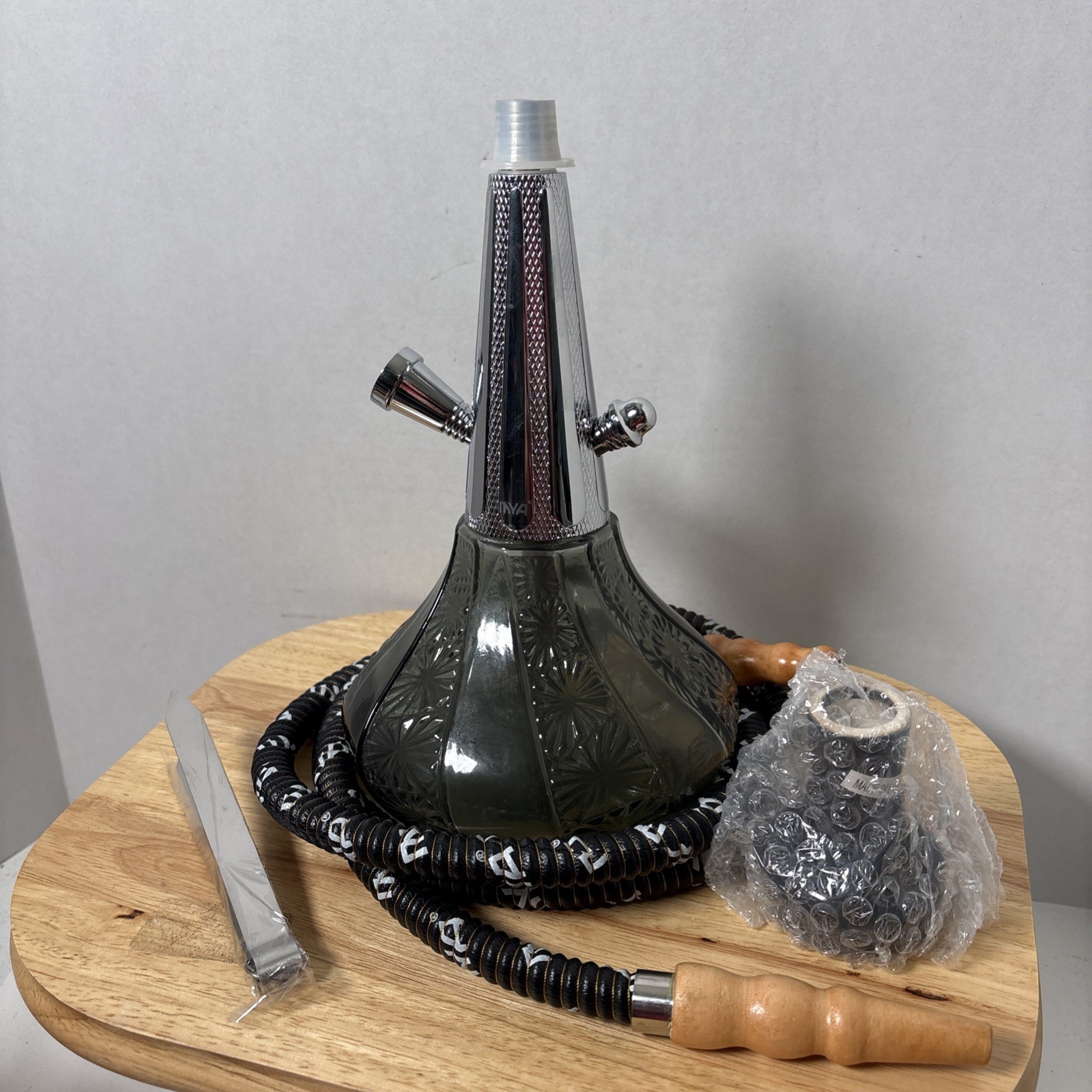 Mya Fedora 14&Prime; Portable Hookah Set Small Shisha Water Pipe Tobacciana Cigar NEW