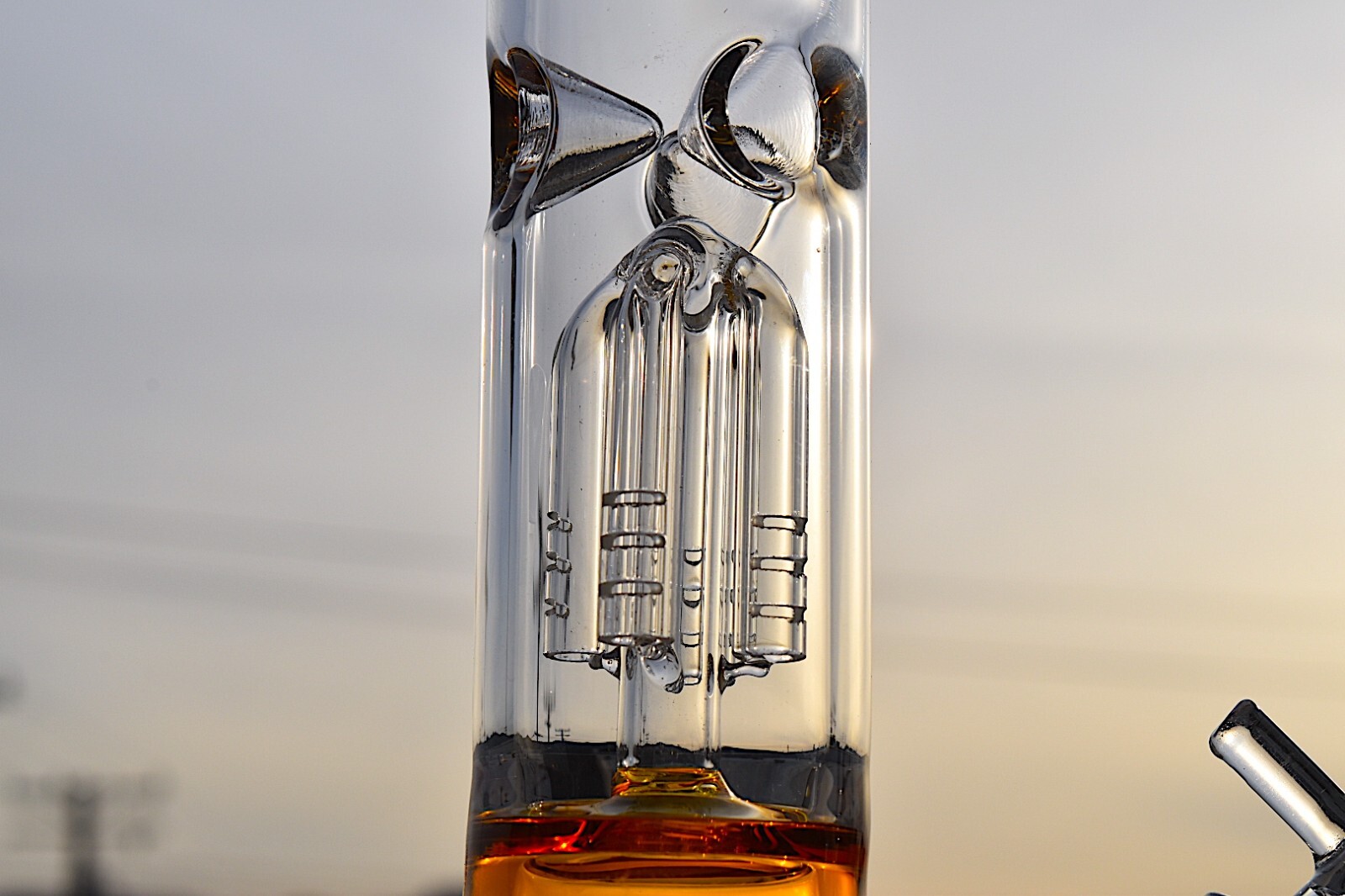 10&Prime; Glass Bong Heavy Hookah Tree Percolator Bubber Water Pipe Beaker