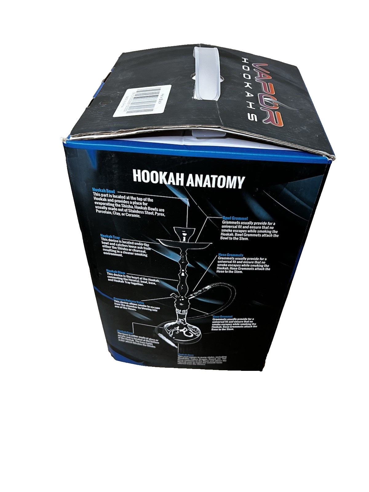 Vapor Hookahs Kit able Small Cage Hookah Kit – Helix Blue