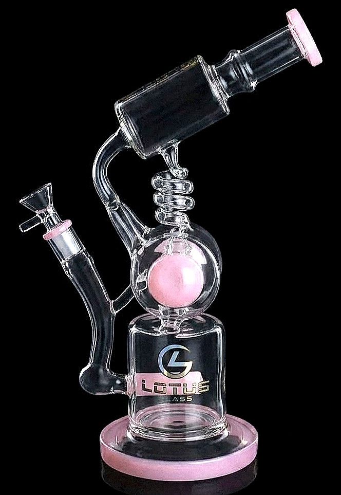 14&Prime; Thick Bong Lotus Glass Microscope Bong UFO Bong Glass Water Pipe Cool Bong