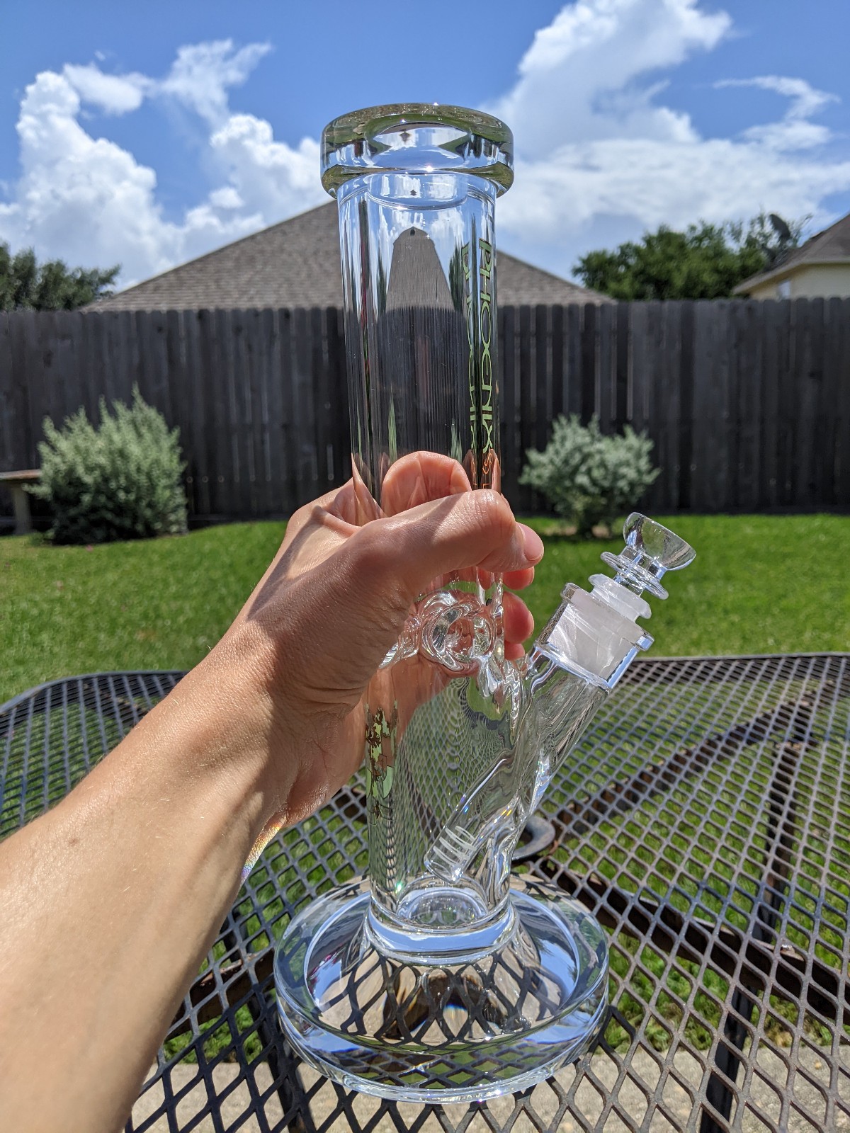 Phoenix Glass Durable (9mm) Straight Glass Water Pipe Bong 12&Prime; Inch Tall Green