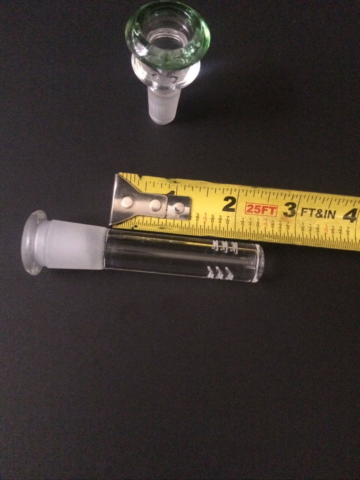 2.5 Inch Hookah Water Smoking Pipe Glass Downstem with 14mm male bowl piece
