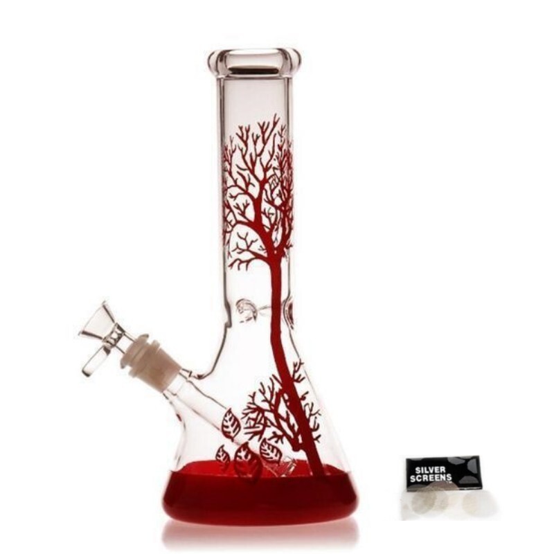 11 inch Heavy Glass Bong Water Pipe Smoking Bong Beaker + 14mm Bowl hookah