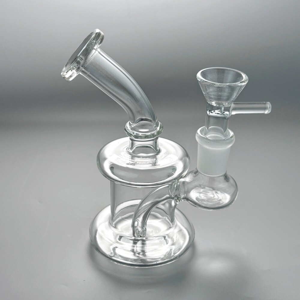 4.5 » Glass Bong Diffused Water Pipe Smoking Tobacco Hookah Bubbler W/Tool box