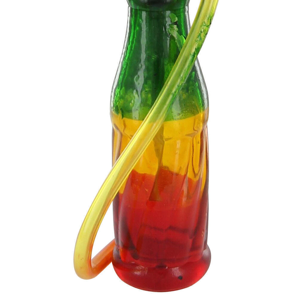 Rastaman Irie Mini Cola Bottle Glass Bong Smoking Hookah Water Pipe Heavy Beaker