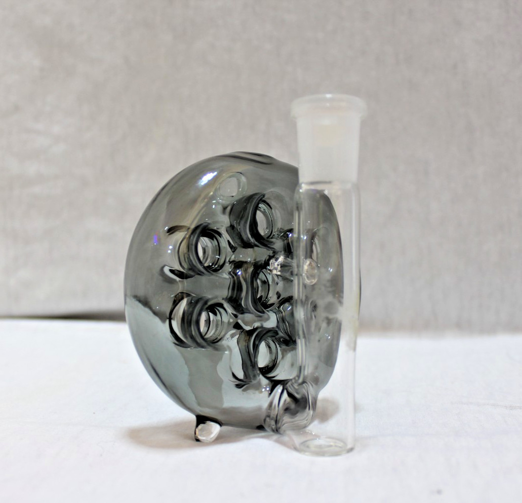 Glass Swiss Ash Catcher Clear and silver color