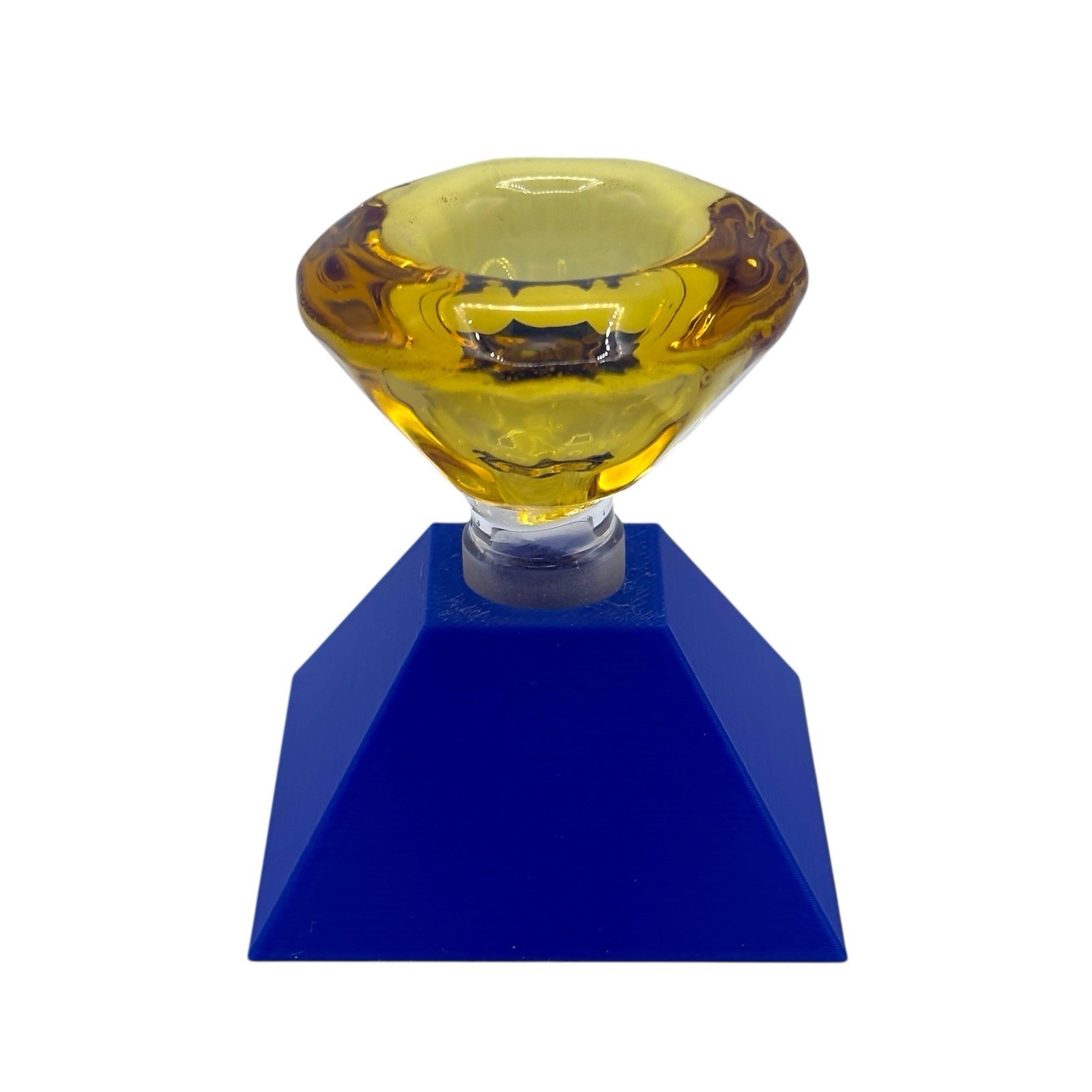 14mm Bong Bowl Slide Display Stand Holder Pyramid – Blue