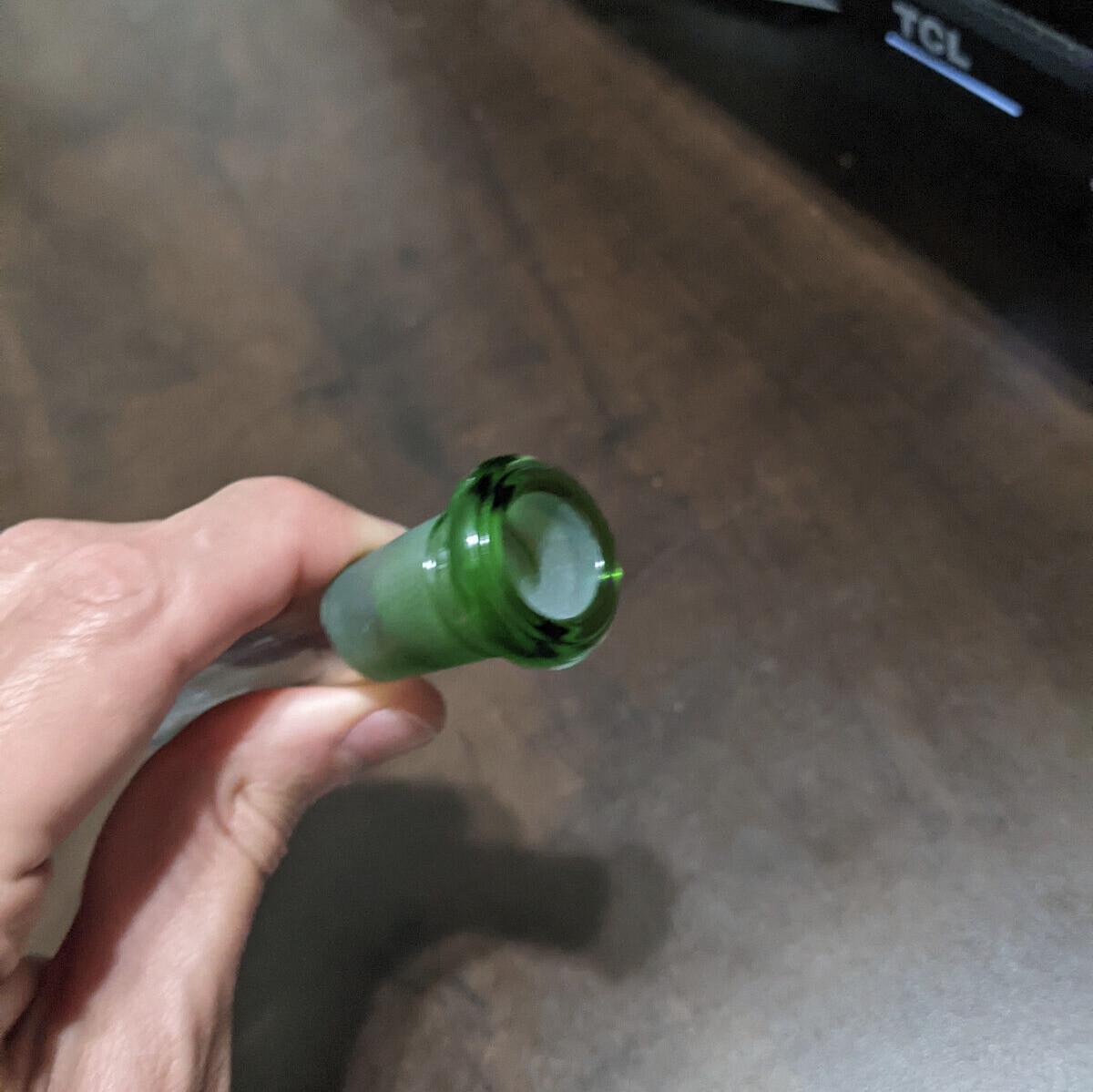 4&Prime; Inch 18mm/14mm Downstem Glass Slide Green MATRIX Perc Diffuser