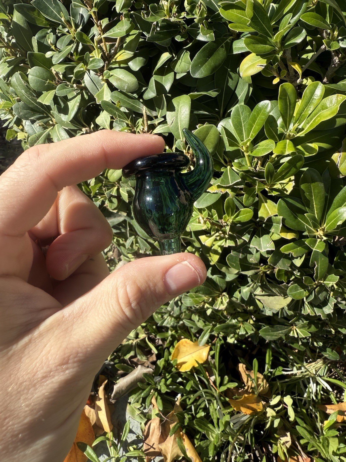 2K Glassworks Heady USA Made Water Pipe 7 Inch Hand Blown Set Emerald Green