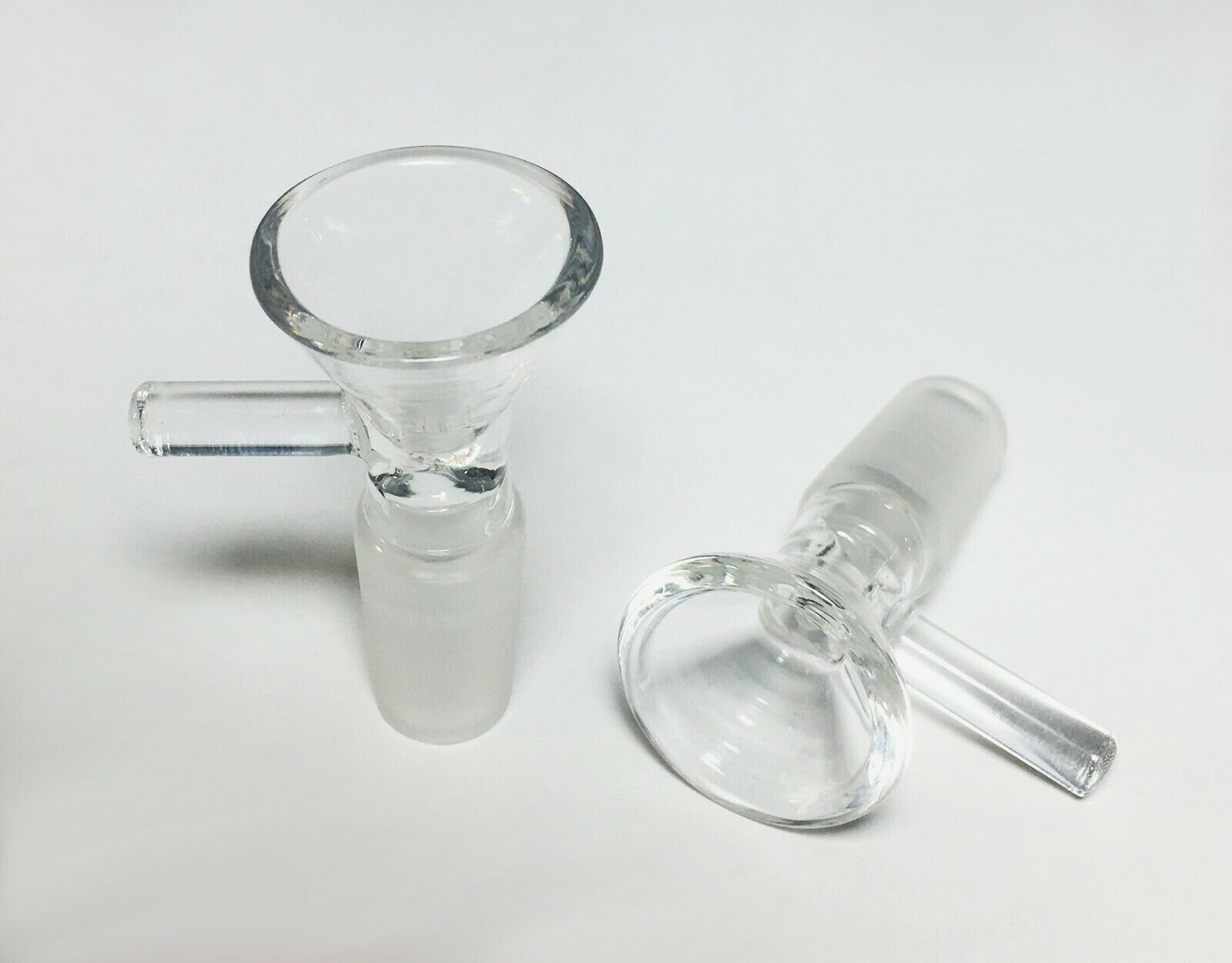 2 PACK BOWL 14MM CLEAR GLASS FOR BONG USA SELLER