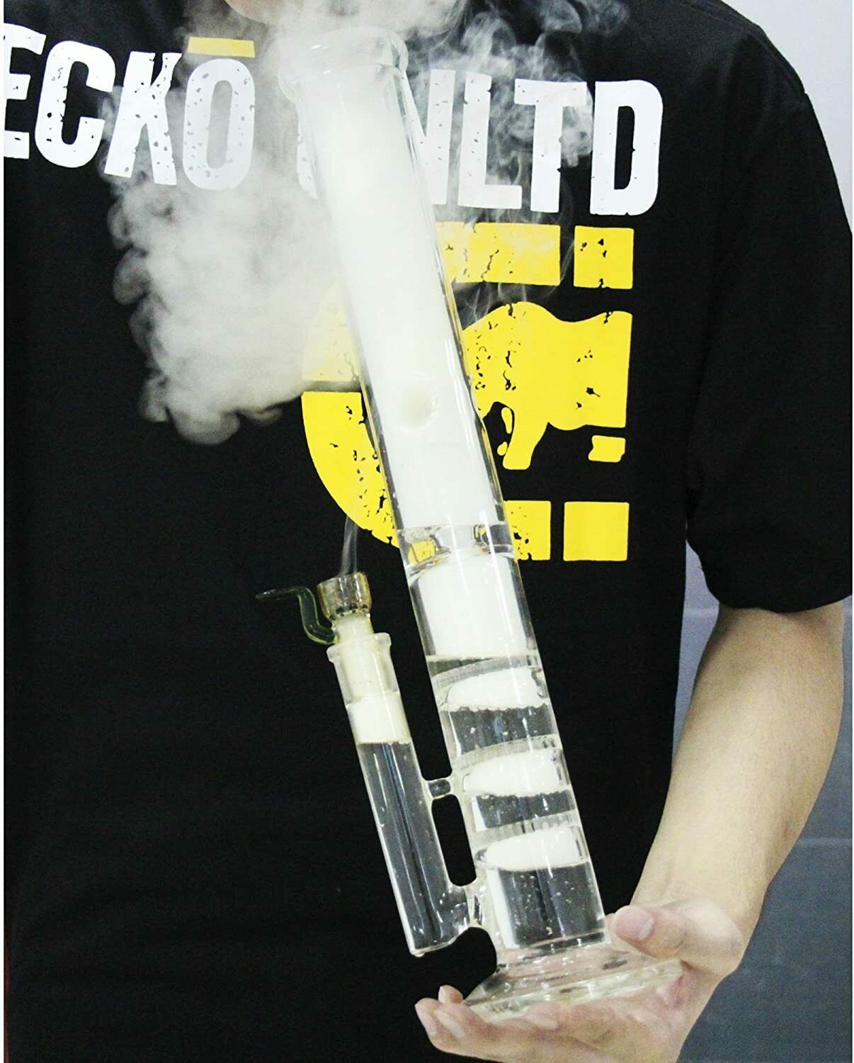 16.5&Prime; Heavy Glass Bong Hookahs Honeycomb Percolator Water Pipe Bowl for Smoking
