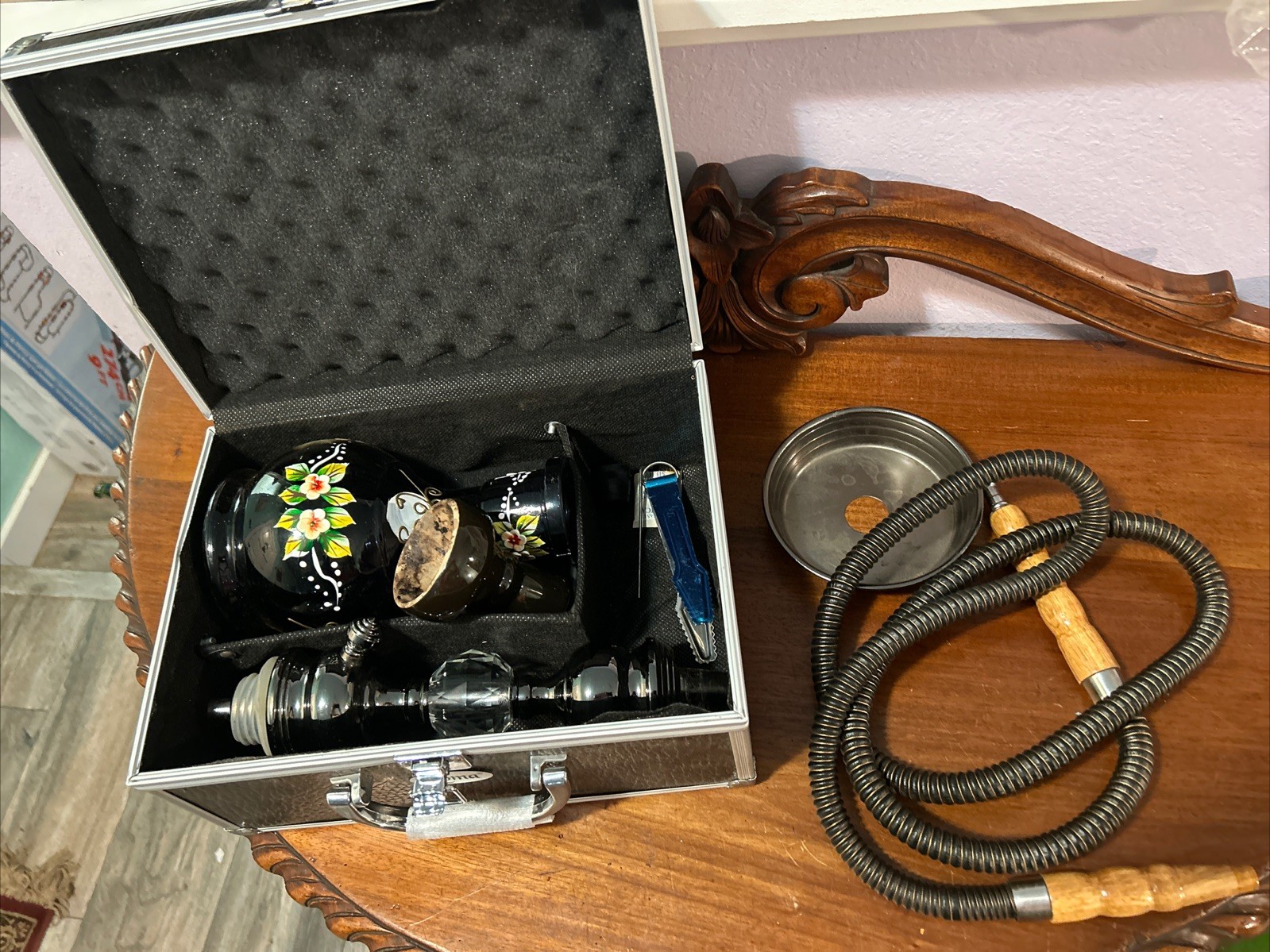20 inch Glass Ceramic Hookah With Padded Carrying Case