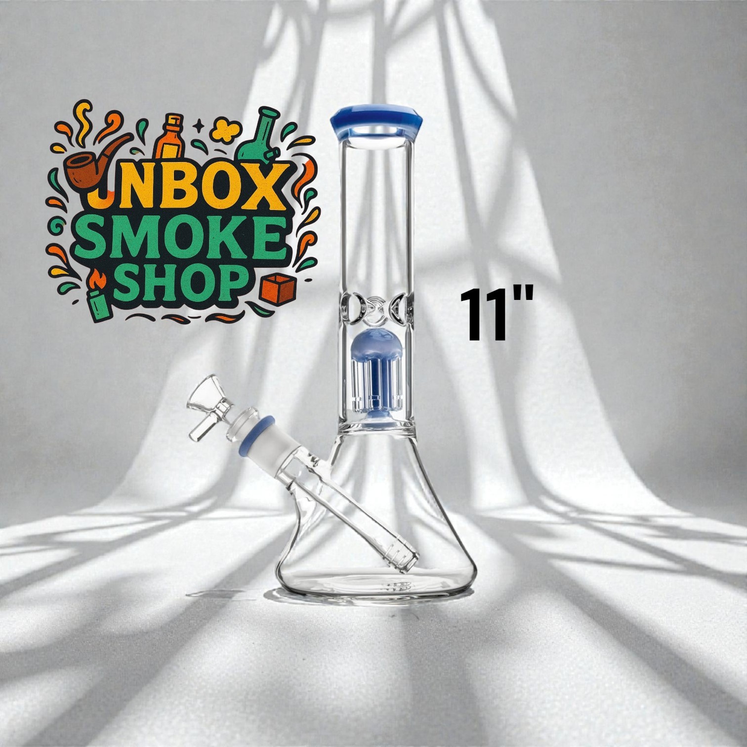 11&Prime; 4MM Treeperc Beaker Water Pipe High Quality Glass (FREE Shipping) F71
