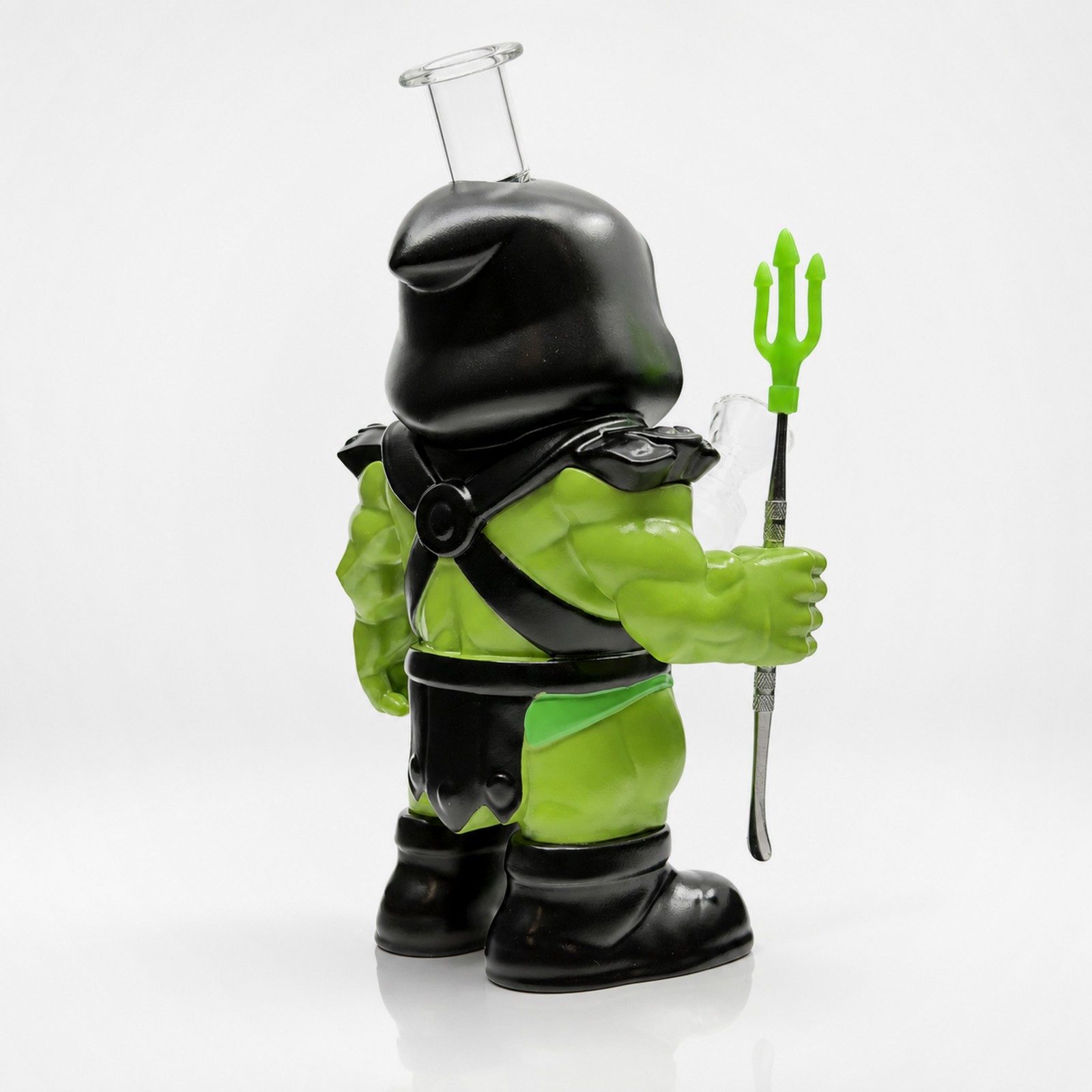 8.25&Prime; Green Skull Warrior Character Glass Bong Water Pipe Smoking Tobacco Hookah