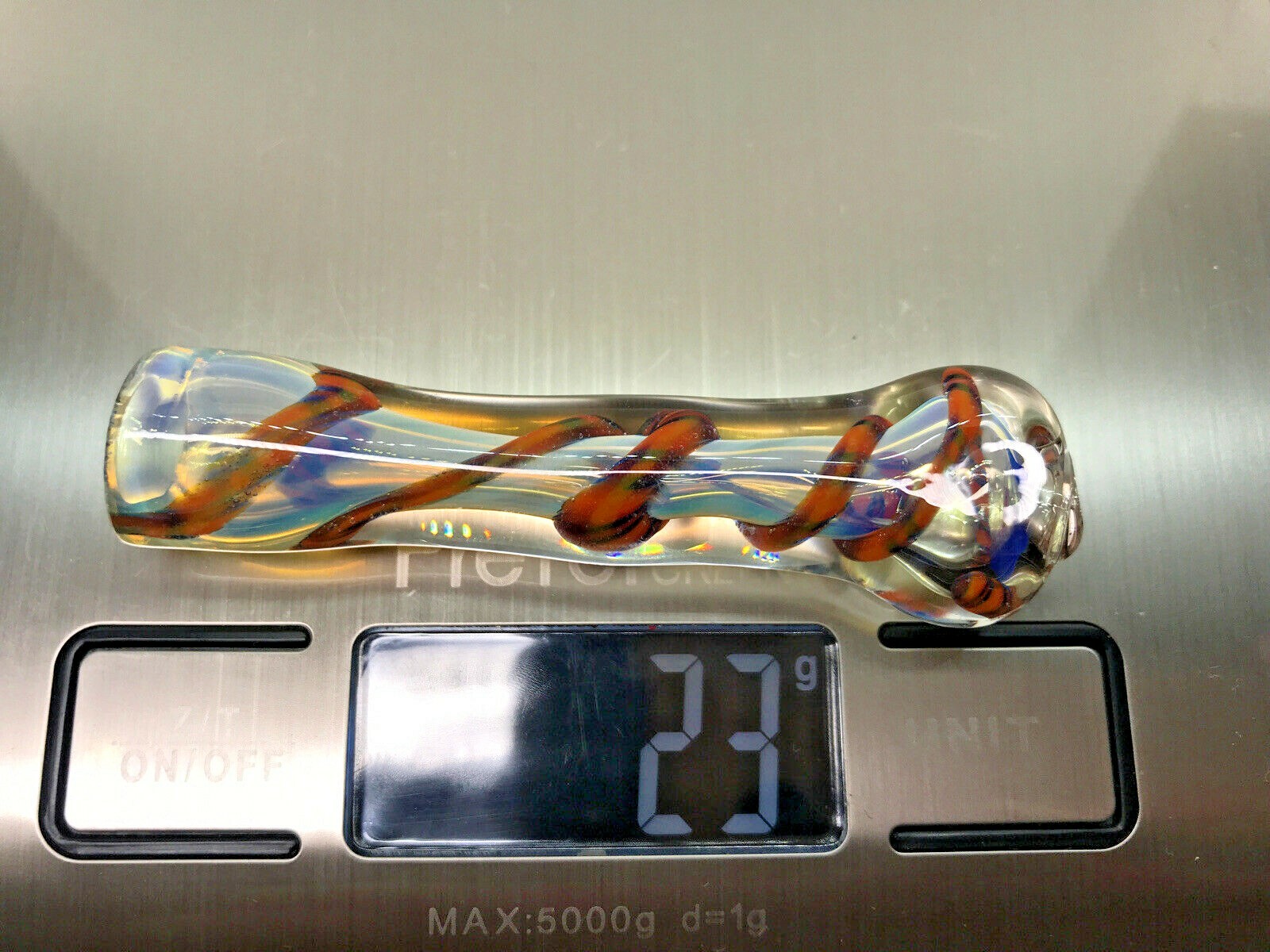 HEAVY HAND PIPE TOBACCO CHILLUM BOWL ART 1 USA 3” SMOKE BLOWN GLASS ONE HITTER