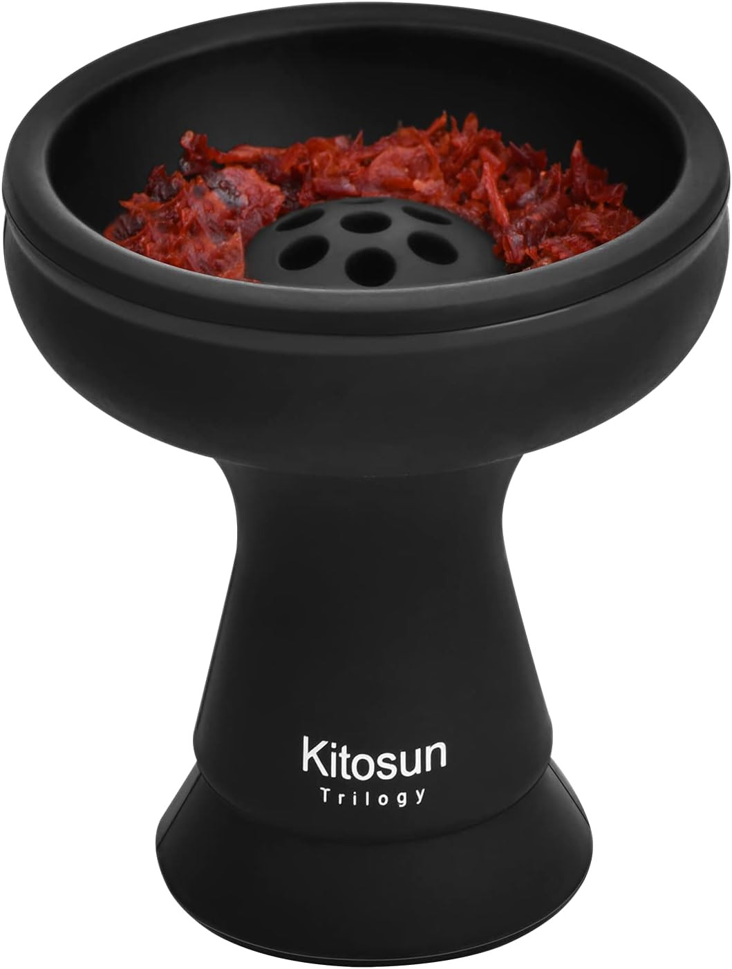 Silicone Hookah Bowl – Silicone Phunnel Bowl with 7 Holes – Shisha Bowl Black…