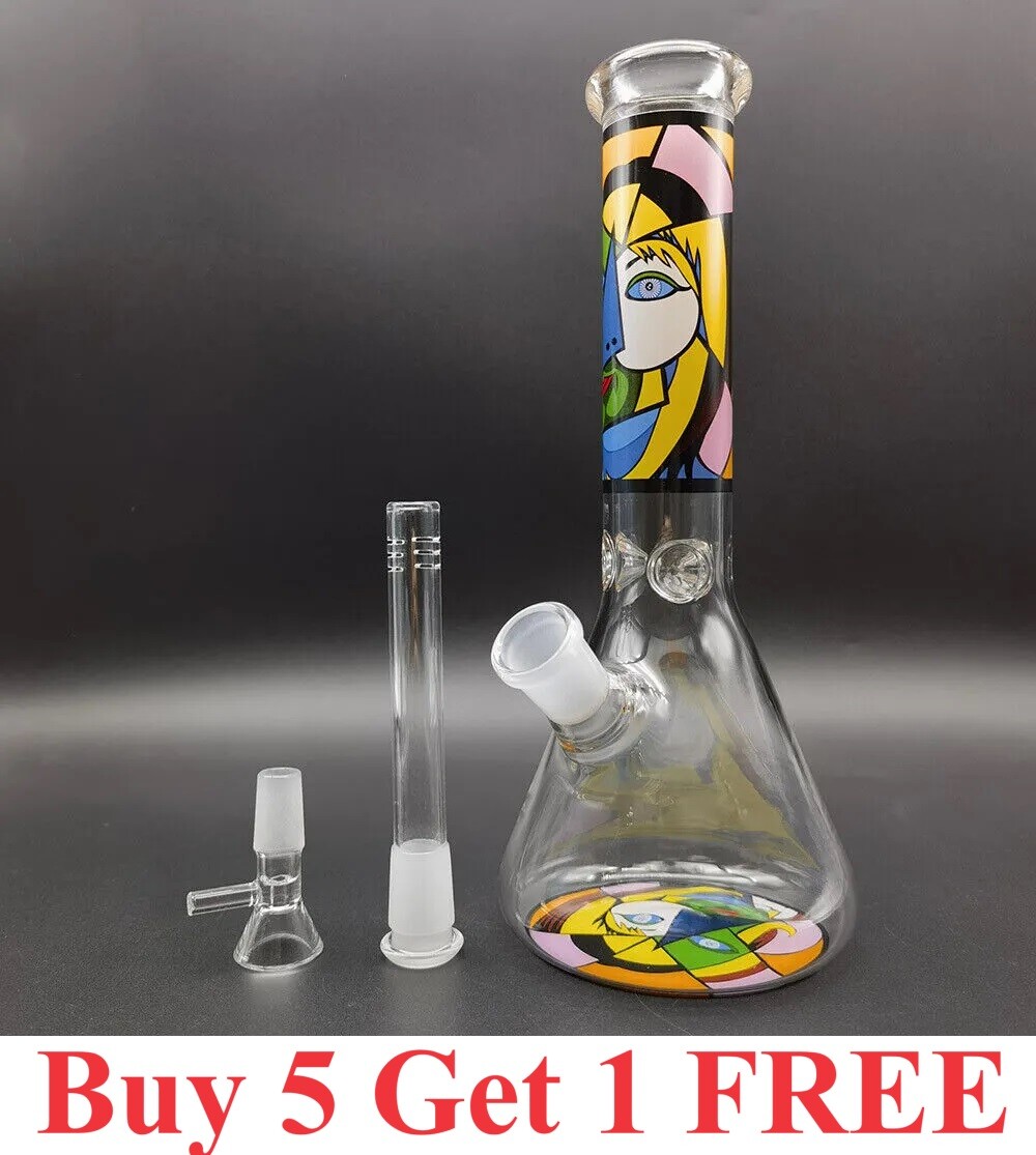 wholesale 10inch Glass Bong Smoking Water Pipe Bubbler Water Smoke Pipe bongpipe