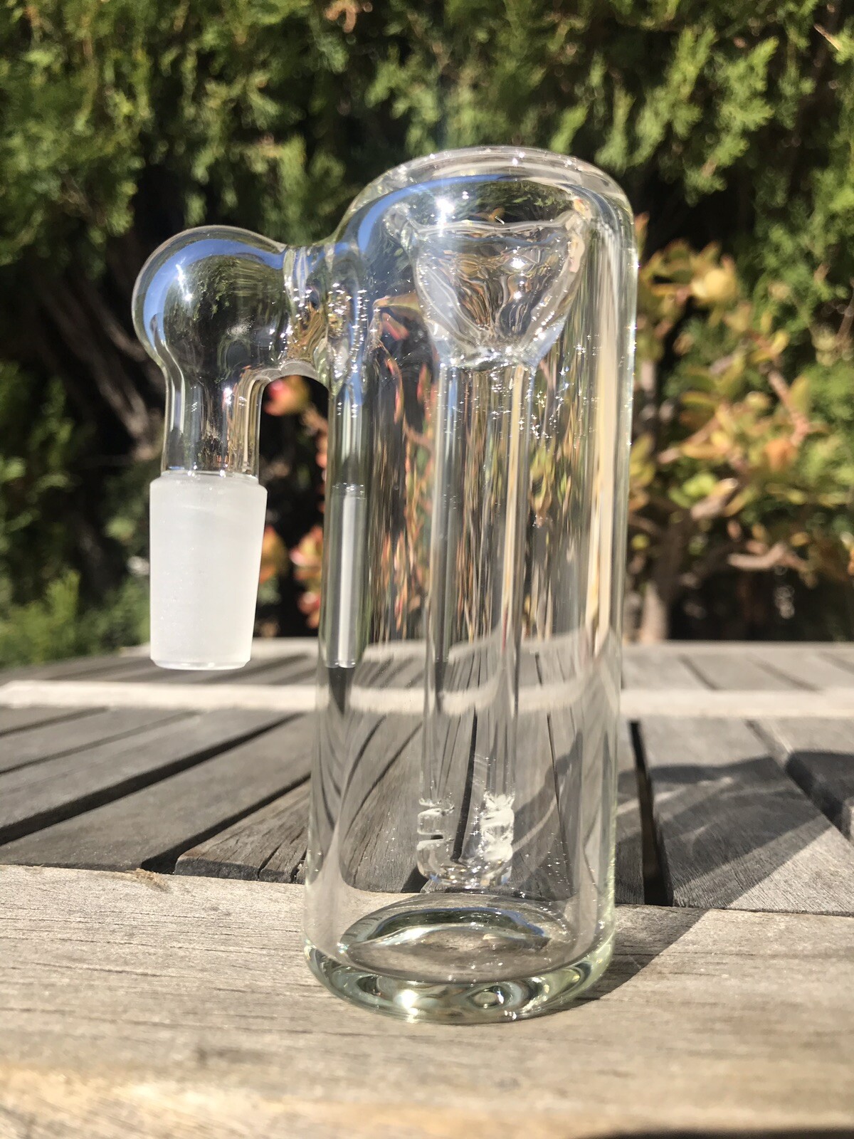 Glass Ash Catcher bowl 14mm Male 90 Degree Clear Glass Downstem Fixed