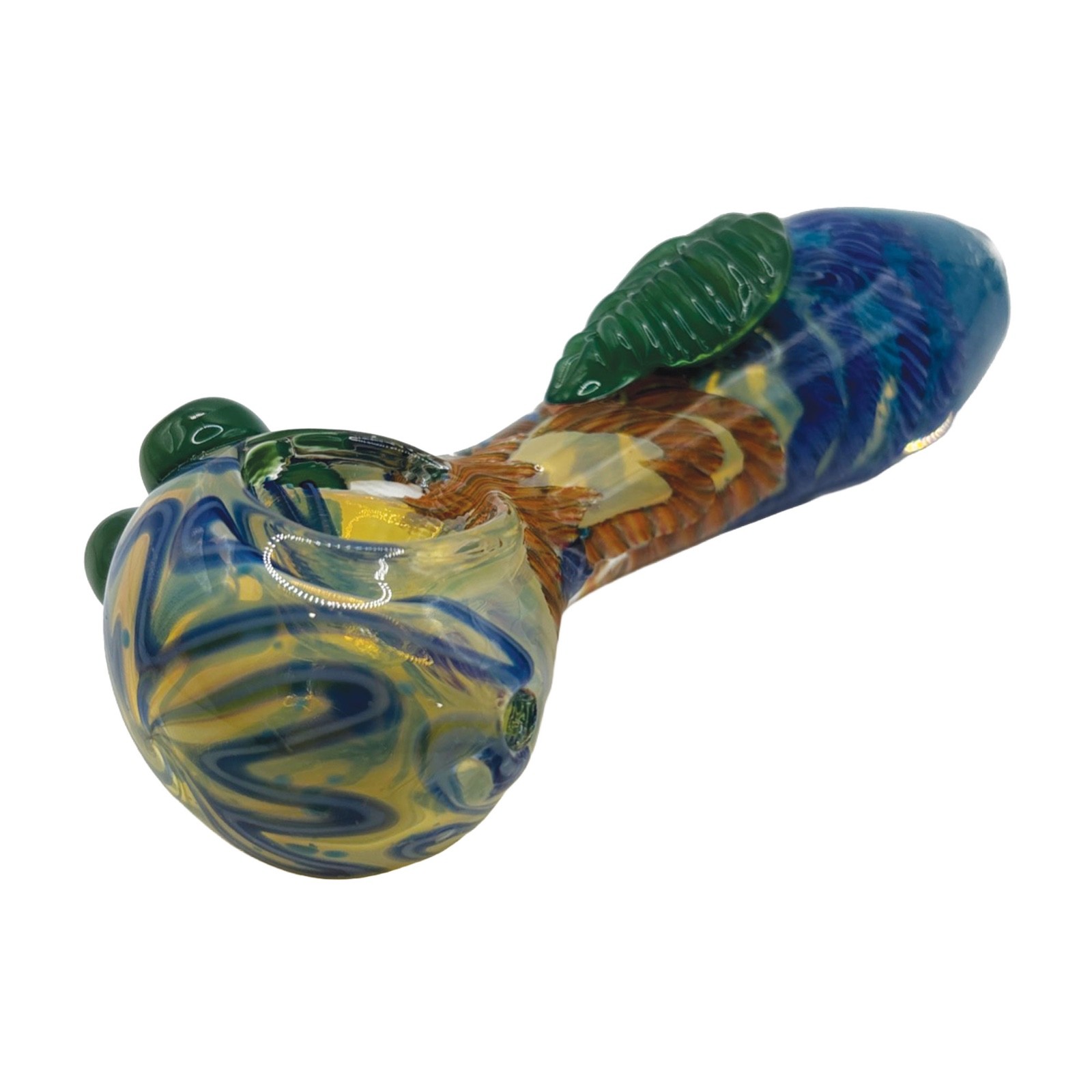 5&Prime; Glass Smoking Bowl Hand Pipe Tobacco SALE USA Blue