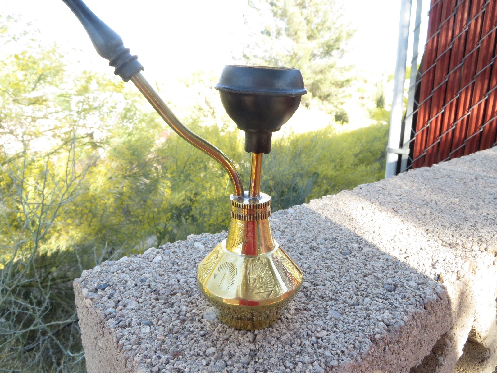 Vintage Brass India-made miniature hookah pipes-plain jane–Vintage Allan Troy