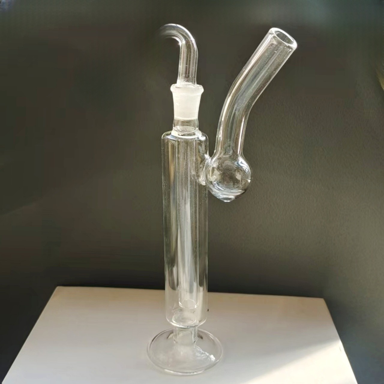 Portable 5.5&Prime; Thick Glass Bong Water Pipe Smoking Hookah Bubbler Shisha W/Bowl